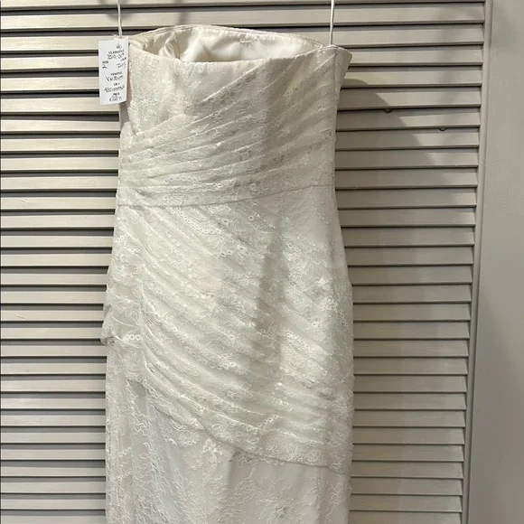 White By Vera Wang Ivory Lace Wedding Dress - New With Tag - Picture 8 of 16